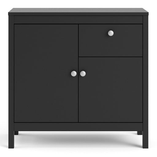 Madrid 2 Door 1 Drawer Sideboard - Matt Black - The Furniture Mega Store 