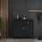 Madrid 2 Door 1 Drawer Sideboard - Matt Black - The Furniture Mega Store 