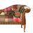 Vintage Leather, Harris Tweed & Moon Wool Patchwork Button Back Chaise Lounge - The Furniture Mega Store 