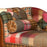 Vintage Leather, Harris Tweed & Moon Wool Patchwork Button Back Chaise Lounge - The Furniture Mega Store 