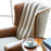 Harris Tweed & Vintage Leather Fluted Wingback Armchair - The Furniture Mega Store 