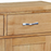 Bevel Natural Solid Oak Small 2 Door 2 Drawer Sideboard - The Furniture Mega Store 