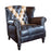 Saltire Vintage Leather Buttoned Chesterfield Wing Club Chair - The Furniture Mega Store 