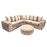 Alexa Plush Velvet Corner Sofa - Pillow Or Classic Back - Choice Of Colours - The Furniture Mega Store 