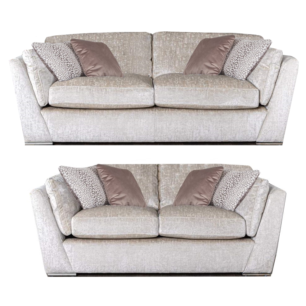 Phoenix Fabric 3 Seater & 2 Seater Sofa Set - The Furniture Mega Store 