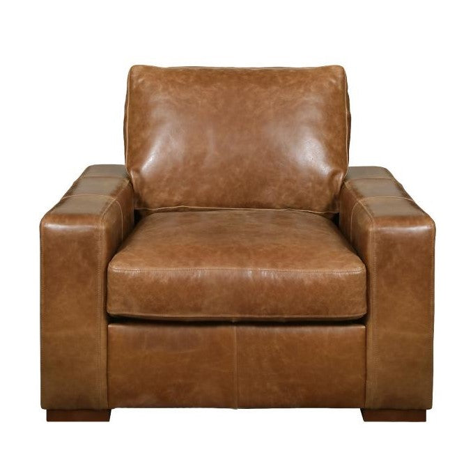 Chatsworth Vintage Leather Armchair - Choice Of Leathers & Feet - The Furniture Mega Store 