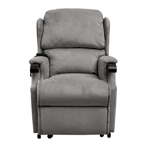 Malvern Aero Charcoal Fabric Rise & Recliner Armchair - Choice Of Sizes & Trim - The Furniture Mega Store