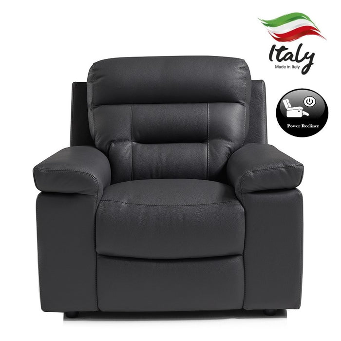 Full grain shop leather rocker recliner