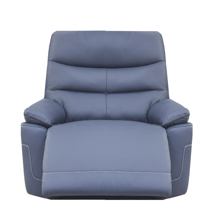 Grayson Leather Recliner Armchair - Choice Of Colours & Power or Manual Recline - The Furniture Mega Store 