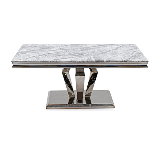 Arturo Grey Marble Top Coffee Table - The Furniture Mega Store 