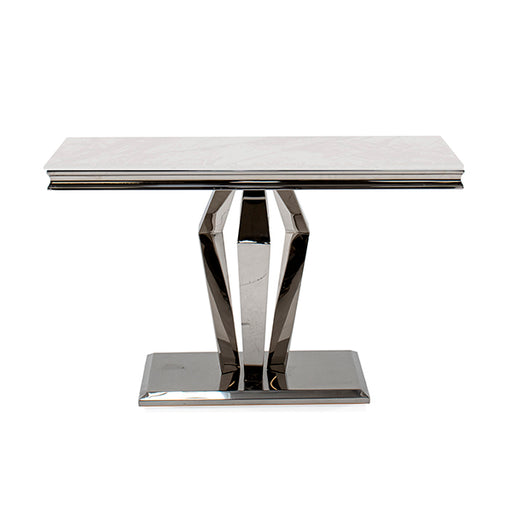 Arturo Cream Marble Top Console Table - The Furniture Mega Store 