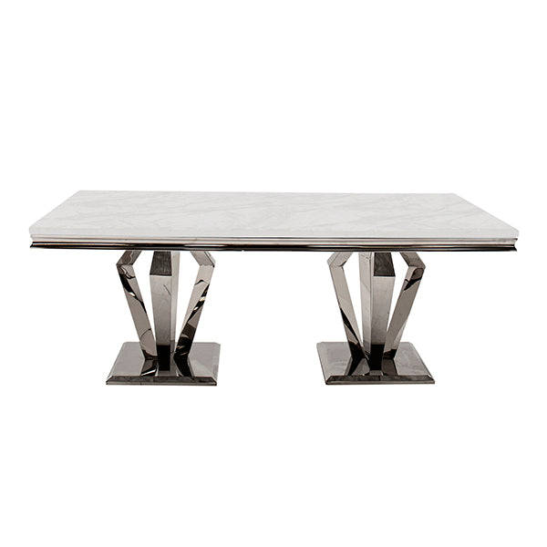 Arturo Cream Marble Top Dining Table Choice Of Sizes The Furniture