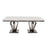 Arturo Cream Marble Top Dining Table - Choice Of Sizes - The Furniture Mega Store 