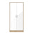 White Gloss & Oak - Wardrobe, Chest Drawers & Bedside - Bedroom Set - The Furniture Mega Store 