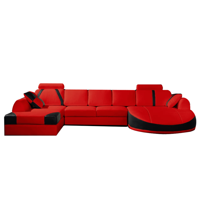 Barcetto Luxury Italian Leather U Shaped Corner Sofa