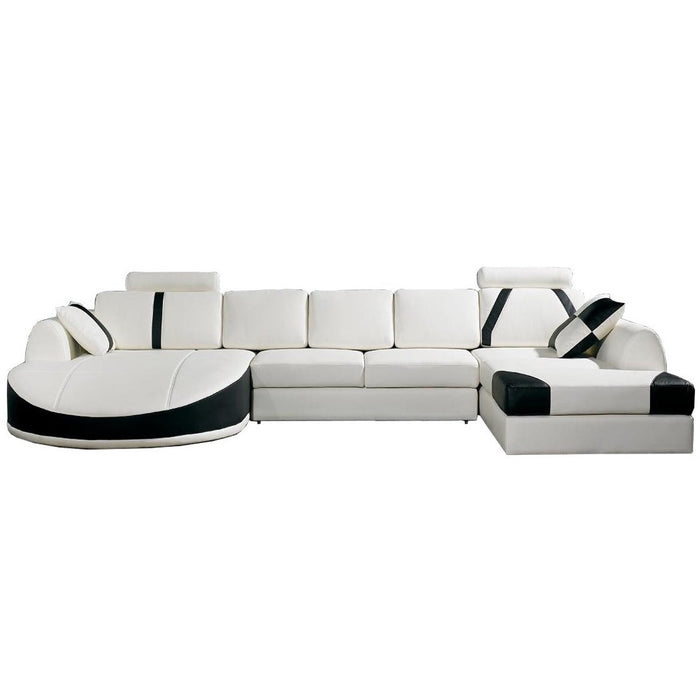 Barcetto Luxury Italian Leather U Shaped Corner Sofa - The Furniture Mega Store 