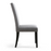 Linen Effect Silver Grey Dining Chairs With Black Legs {Set Of 2} - The Furniture Mega Store 