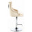 Majestic Mink Velvet Diamond Quilted - Lion Head Knocker Back Bar Stool - The Furniture Mega Store 