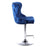 Valentino Navy Velvet Deep Tufted Lion Head Bar Stool - The Furniture Mega Store 