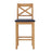 Sailsbury Solid Oak Cross Back Bar Stool - The Furniture Mega Store 