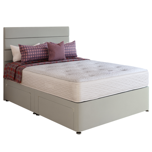 Belgravia Cool Tech Orthopaedic Divan Bed Set - Base + Mattress + Headboard - Choice Of Fabrics & Size - The Furniture Mega Store 