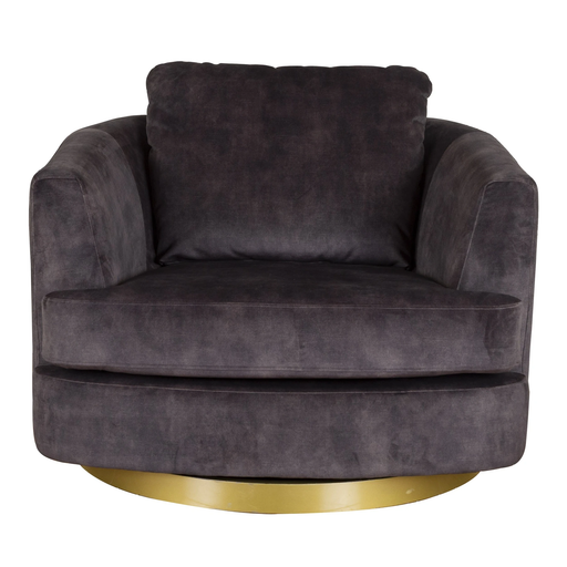 Bond Swivel Chair - Choice Of Fabrics & Chrome Or Gold Base - The Furniture Mega Store