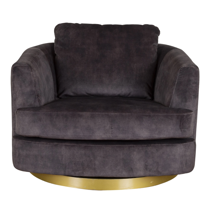 Bond Swivel Chair - Choice Of Fabrics & Chrome Or Gold Base - The Furniture Mega Store 