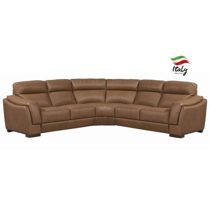 Brindisi Top Grain Italian Leather Corner Sofa - Choice Of Sizes, Leathers & Feet - The Furniture Mega Store 