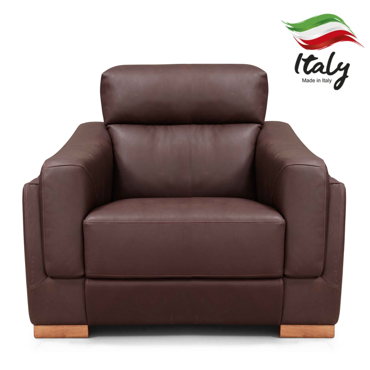 Brindisi Italian Leather Armchair Choice Of Leathers & Feet The
