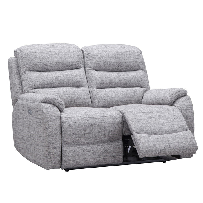 Finsbury Fabric Power Recliner + Intergrated USB Charging Ports 3 & 2 Seater Sofa Set - The Furniture Mega Store 