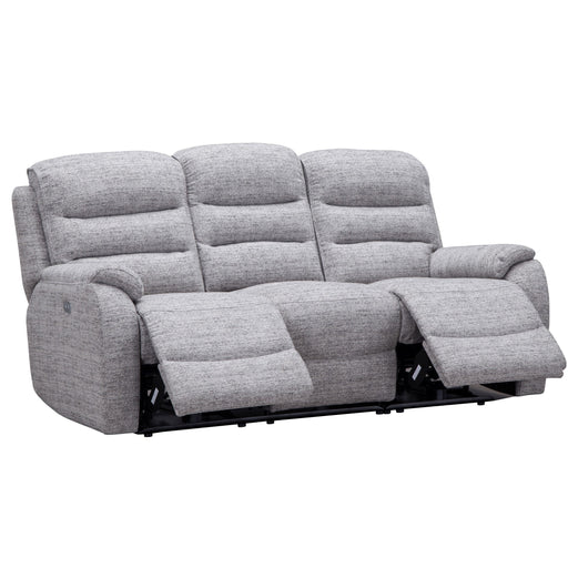 Finsbury Fabric Power Recliner + Intergrated USB Charging Ports 3 & 2 Seater Sofa Set - The Furniture Mega Store 