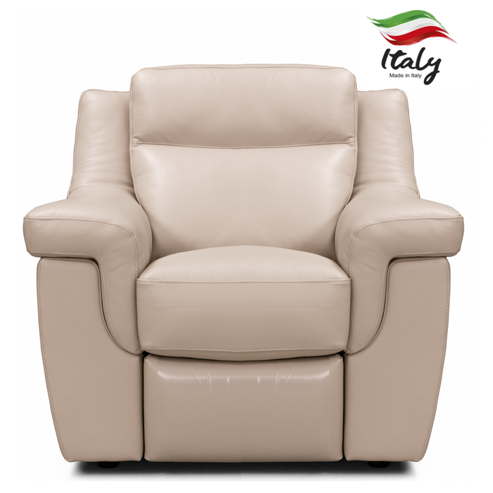 Canazei Italian Leather Armchair - Choice Of Standard Armchair or Power Recliner - The Furniture Mega Store 