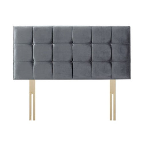 Surrey Buttoned Strutted Half Headboard - Choice Of Fabrics & Sizes - The Furniture Mega Store 
