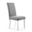 Linen Effect Silver Grey Dining Chairs With White Legs {Set Of 2} - The Furniture Mega Store 