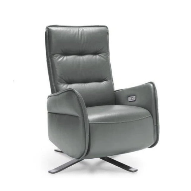 Relax Luxury Leather Power Recliner Swivel Chair - Choice Of Leathers - The Furniture Mega Store 