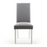 Linen Effect Silver Grey Dining Chairs With White Legs {Set Of 2} - The Furniture Mega Store 
