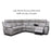 Clayton Leather Modular Recliner Sofa & Chair Collection - Choice Of Colours - The Furniture Mega Store 