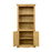 Corona 2 Door Display Unit/Bookcase - Distressed Waxed Pine - The Furniture Mega Store 