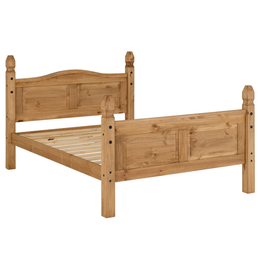 Corona 4ft 6 High Foot End Pine Bed - The Furniture Mega Store 