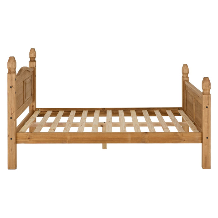 Corona 4ft 6 High Foot End Pine Bed - The Furniture Mega Store 