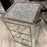 Crushed Diamond Top Mirrored 3 Drawer Bedside Table - The Furniture Mega Store 