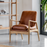 Carrera Brown Leather Armchair - The Furniture Mega Store 