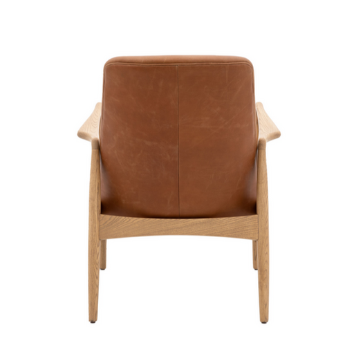 Carrera Brown Leather Armchair - The Furniture Mega Store 