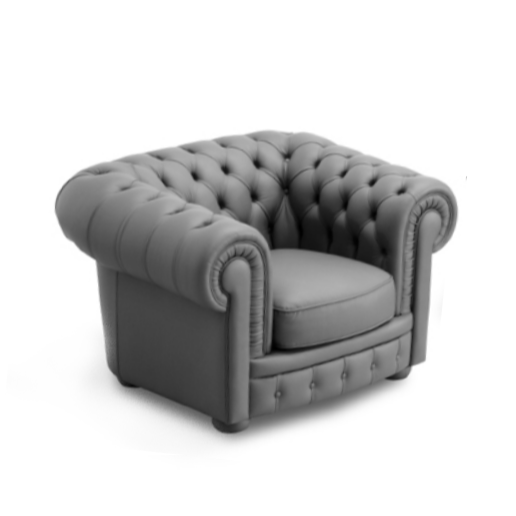 Victoria Italian Leather Chesterfield Armchair - Choice Of Leathers - The Furniture Mega Store 