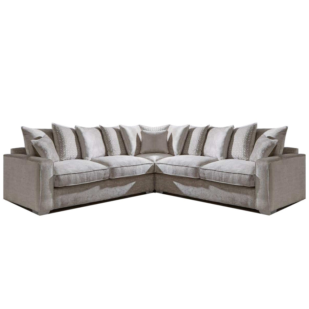 Chicago Fabric Corner Sofa - Pillow Or Classic Back - The Furniture Mega Store 