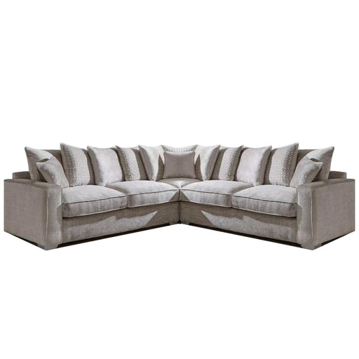 Chicago Fabric Corner Sofa - Pillow Or Classic Back - The Furniture Mega Store 