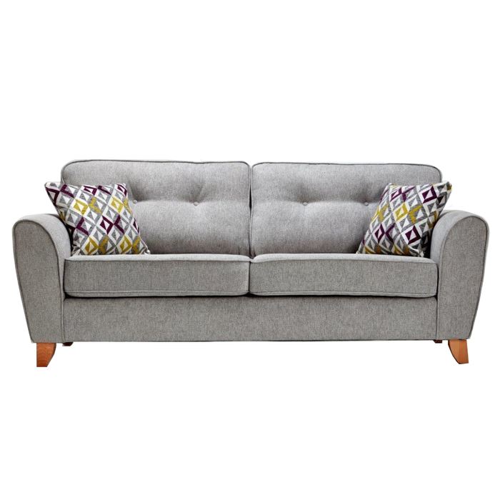 Chloe Fabric 3 + 2 Sofa Set - Grey - The Furniture Mega Store 