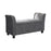 Vera Upholstered Window Seat / Bench - Grey - The Furniture Mega Store 