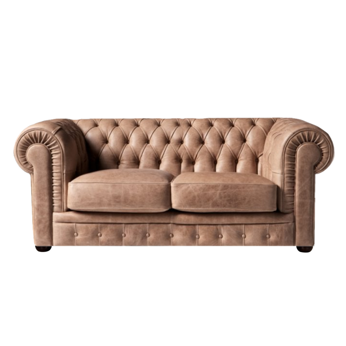 Victoria Italian Leather Chesterfield Sofa Collection - Choice Of Leathers - The Furniture Mega Store 
