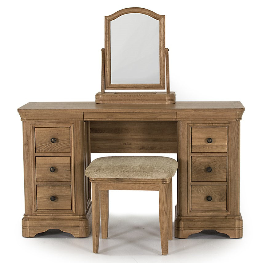 Chambery Natural Oak Dressing Table Set - Main Image